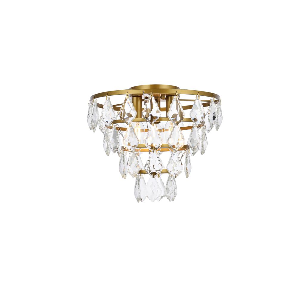 Ella 12 inch flush mount in brass. Picture 1