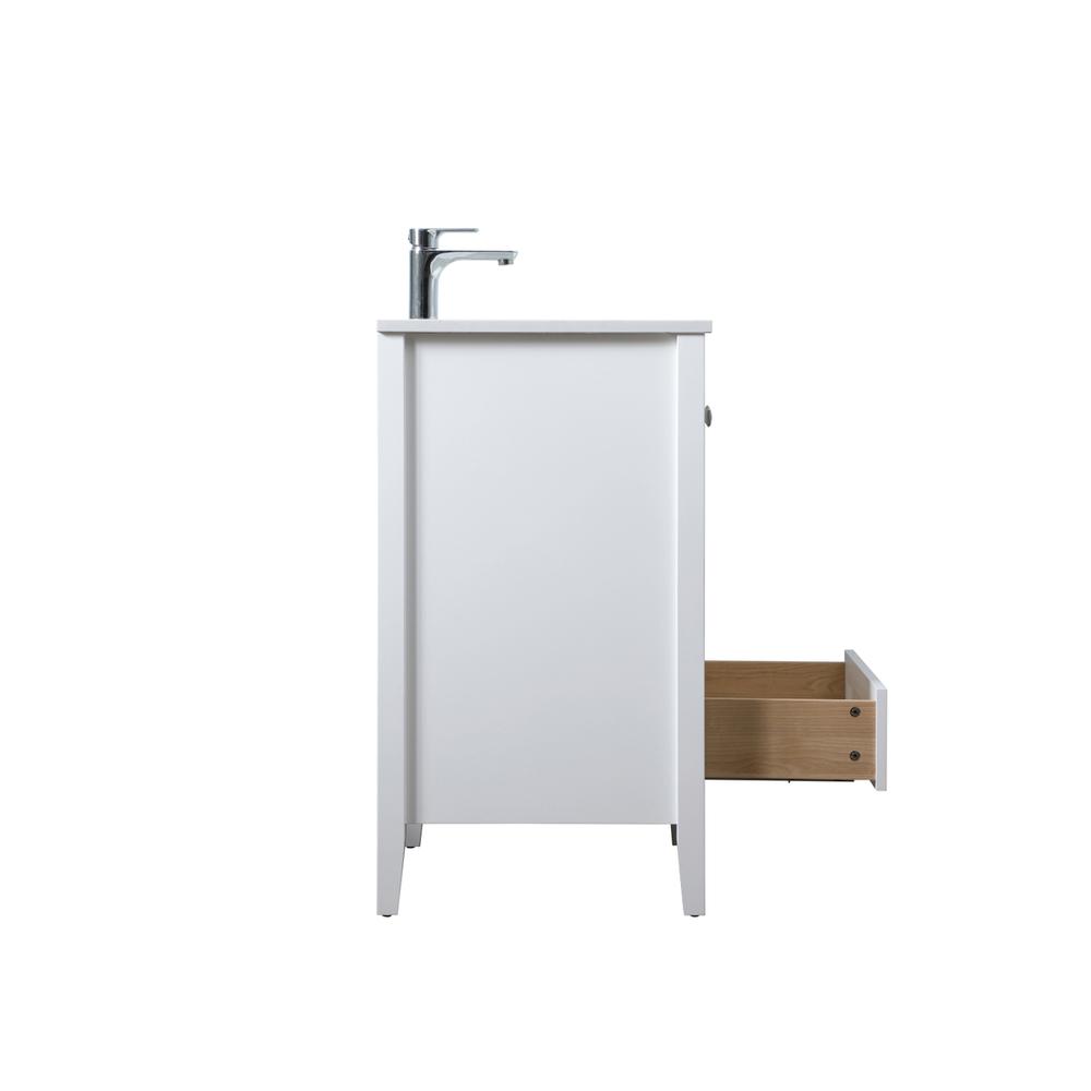 24 Inch SIngle Bathroom Vanity In White. Picture 10