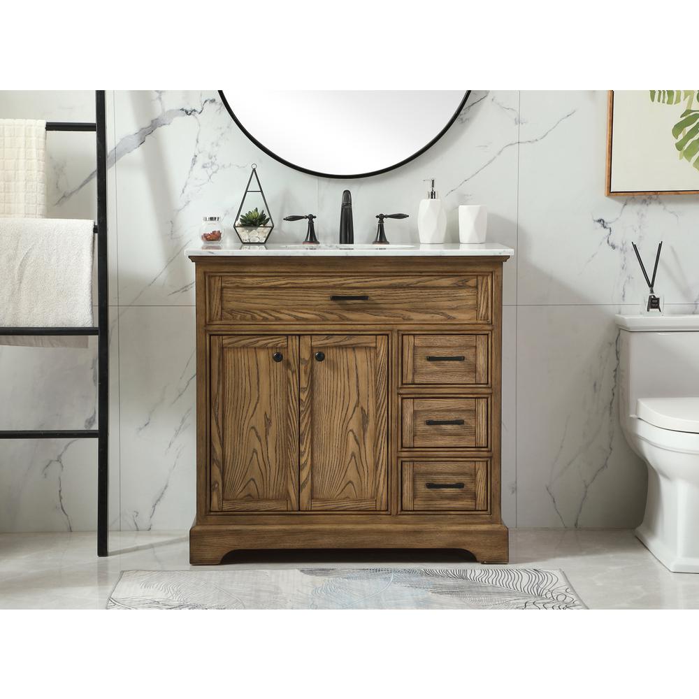 36 inch Single bathroom vanity in driftwood. Picture 14