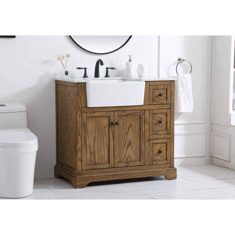 36 inch Single bathroom vanity in driftwood. Picture 2