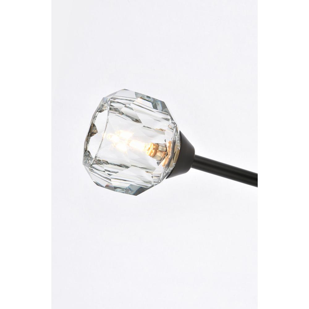Zayne 6 Light Pendant in Black. Picture 3