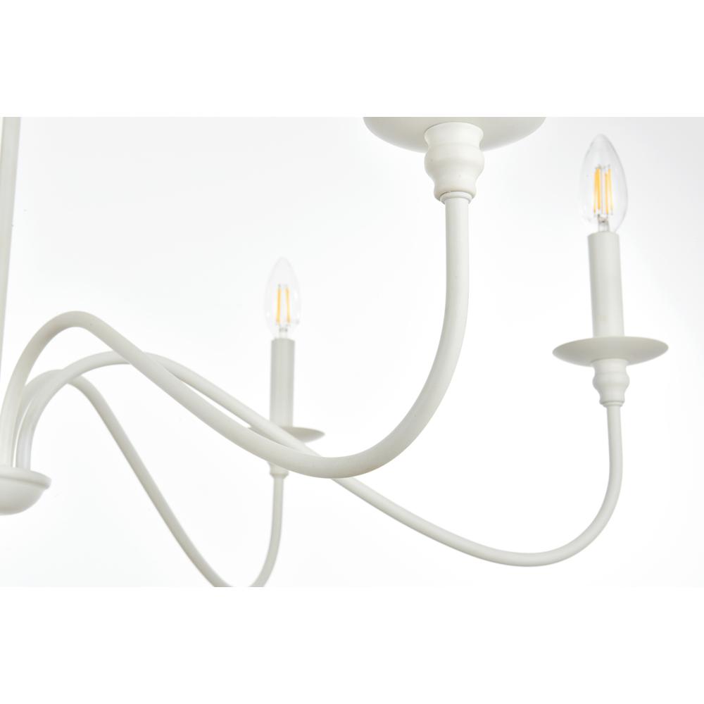 Rohan 30 inch chandelier in White. Picture 5