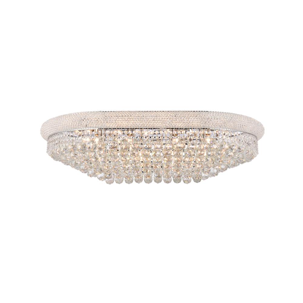 Primo 24 light Chrome Flush Mount Clear Royal Cut Crystal. Picture 1