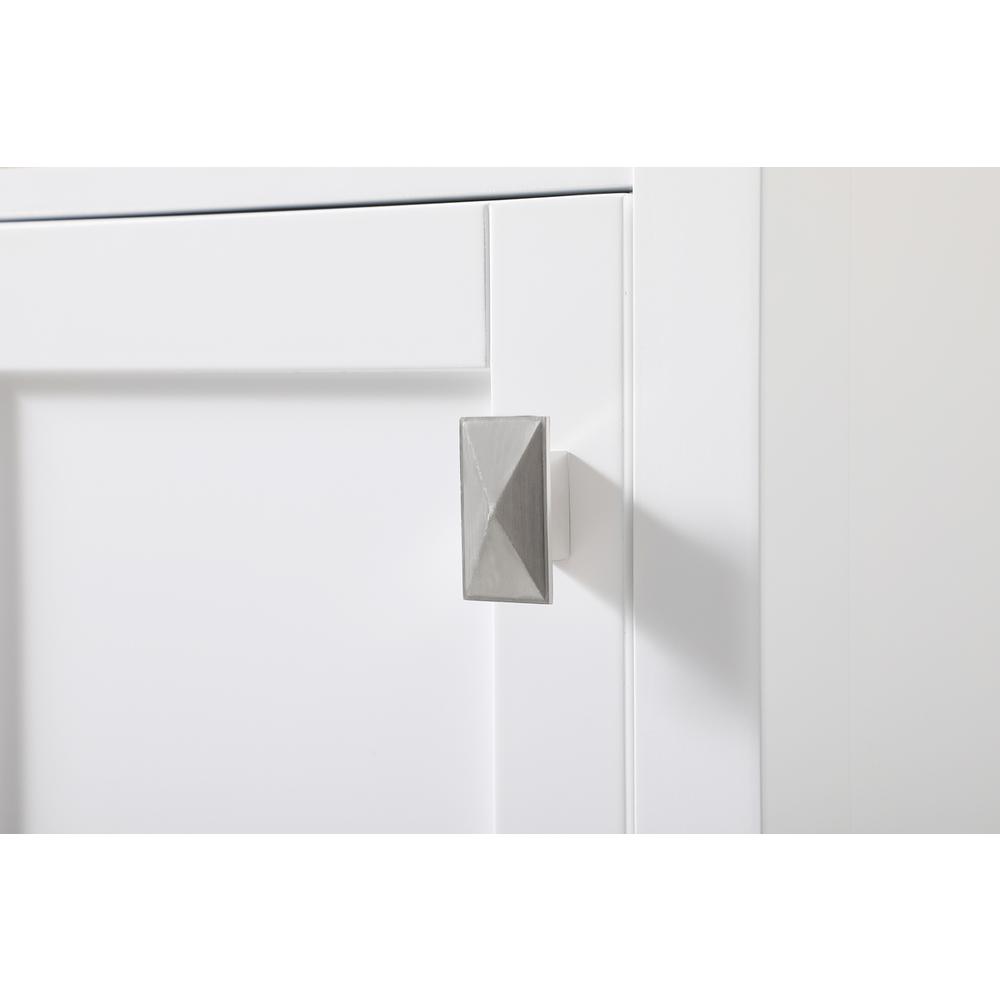 16 Inch Wide Bathroom Linen Storage Freestanding Cabinet In White. Picture 5