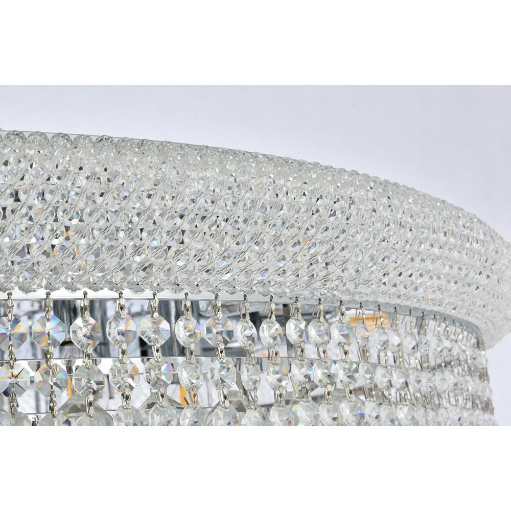 Primo 30 light Chrome Flush Mount Clear Royal Cut Crystal. Picture 5