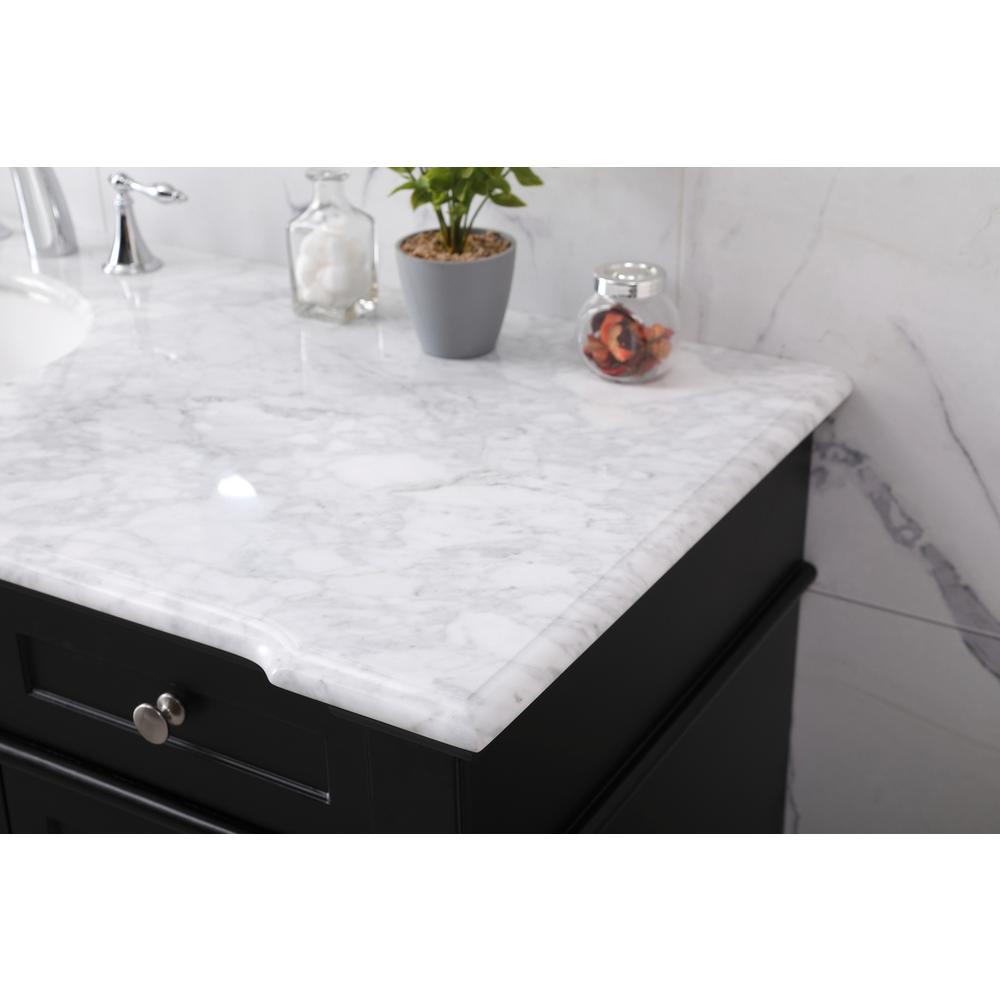 60 inch Single bathroom vanity set in black. Picture 5