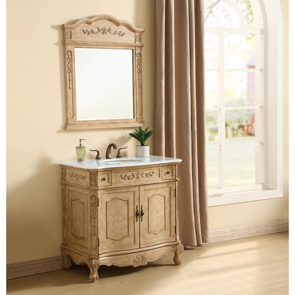 36 inch Single Bathroom vanity in Antique Beige. Picture 11