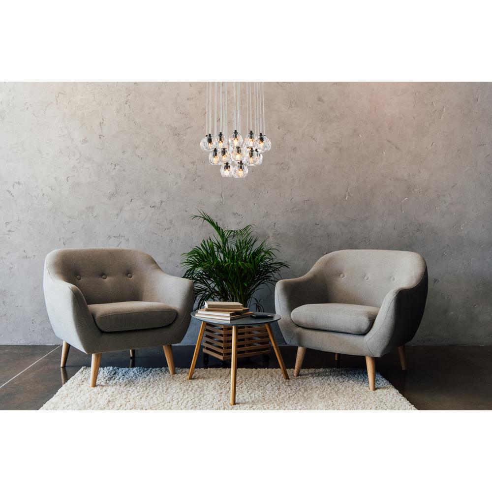 Eren 24 lights black pendant. Picture 7