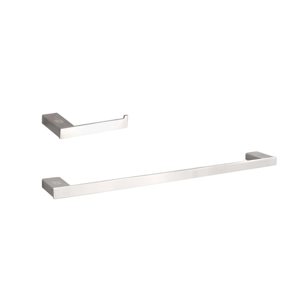 Sofia 2-Piece Bathroom Hardware Set in Brushed Nickel. Picture 1