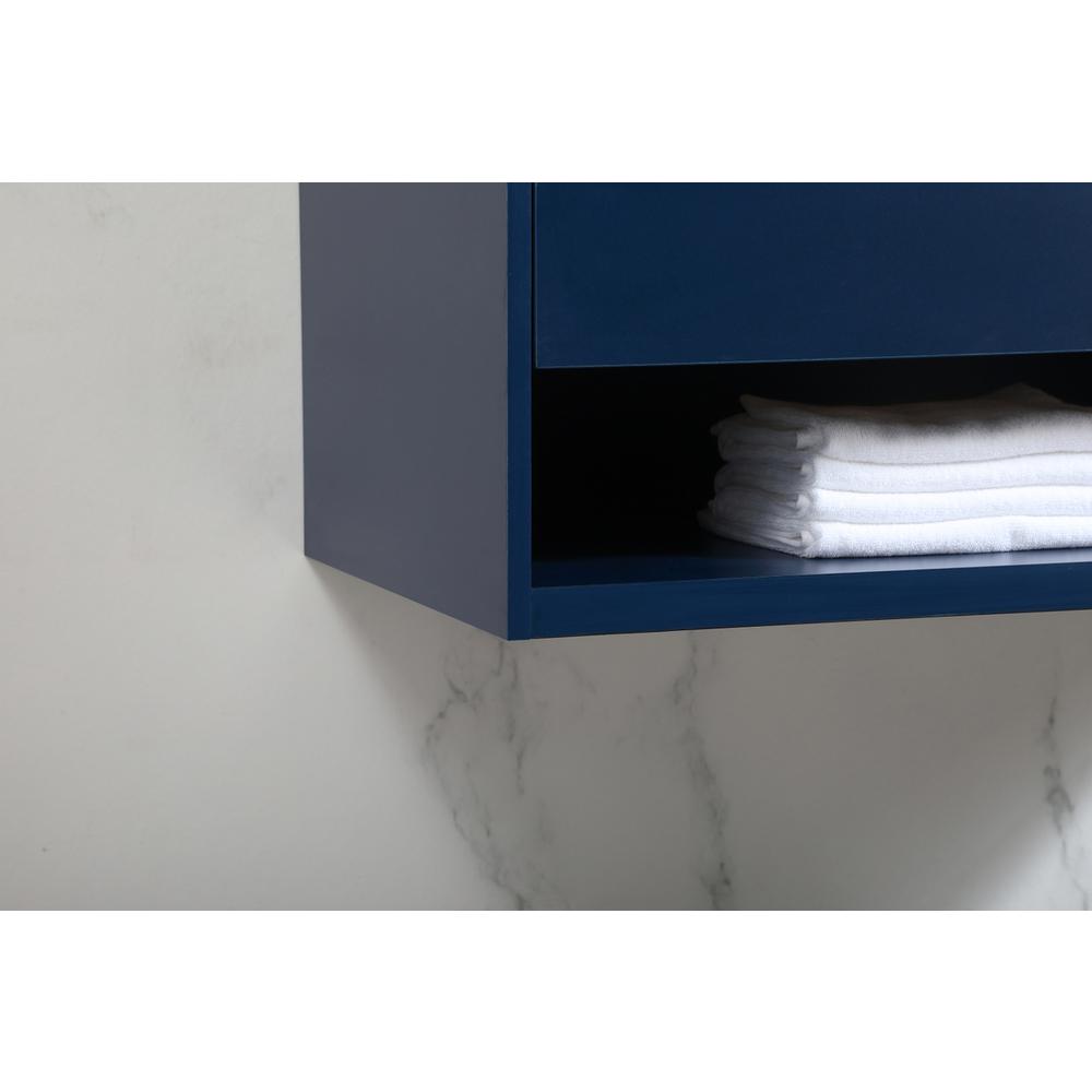 36 inch Single bathroom vanity in blue. Picture 6