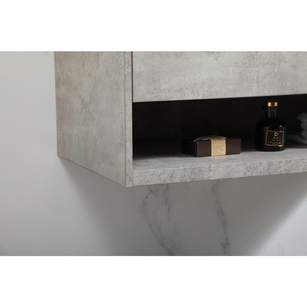 36 inch Single bathroom vanity in concrete grey. Picture 6