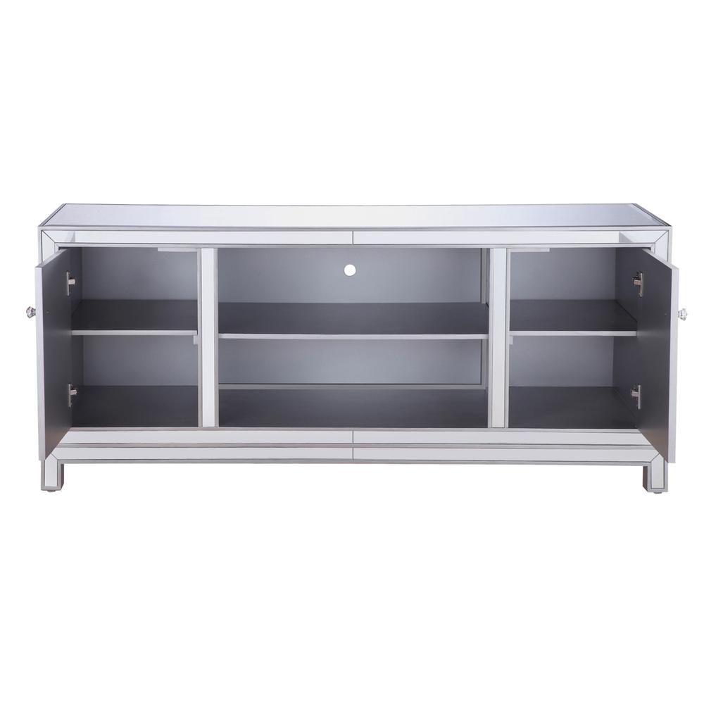 60 in. mirrored TV stand in antique silver. Picture 7