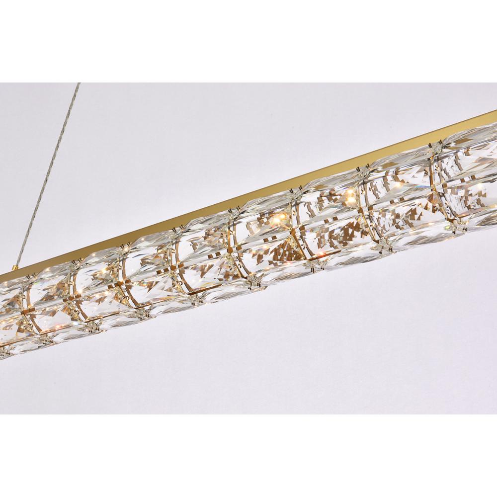 Valetta 42 inch LED linear pendant in gold. Picture 3