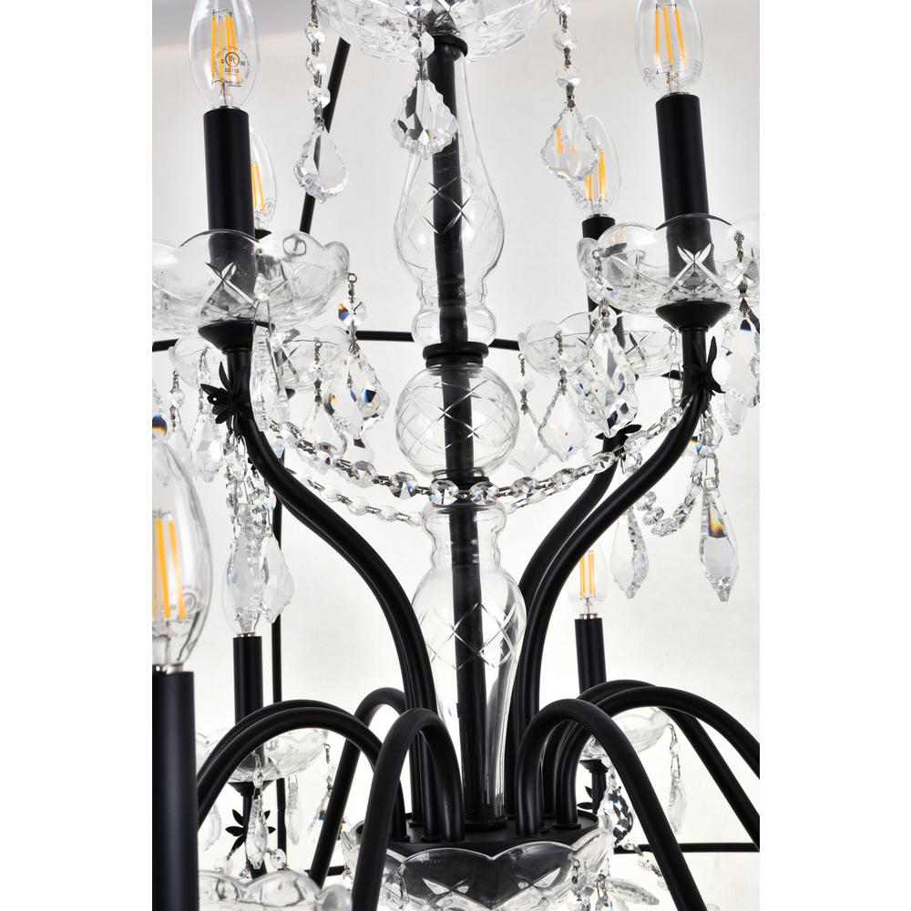 Cordelia 24 Light black Crystal Pendant. Picture 3
