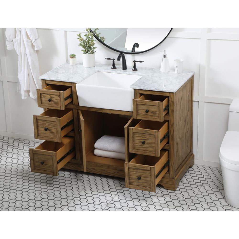 48 inch Single bathroom vanity in driftwood. Picture 3