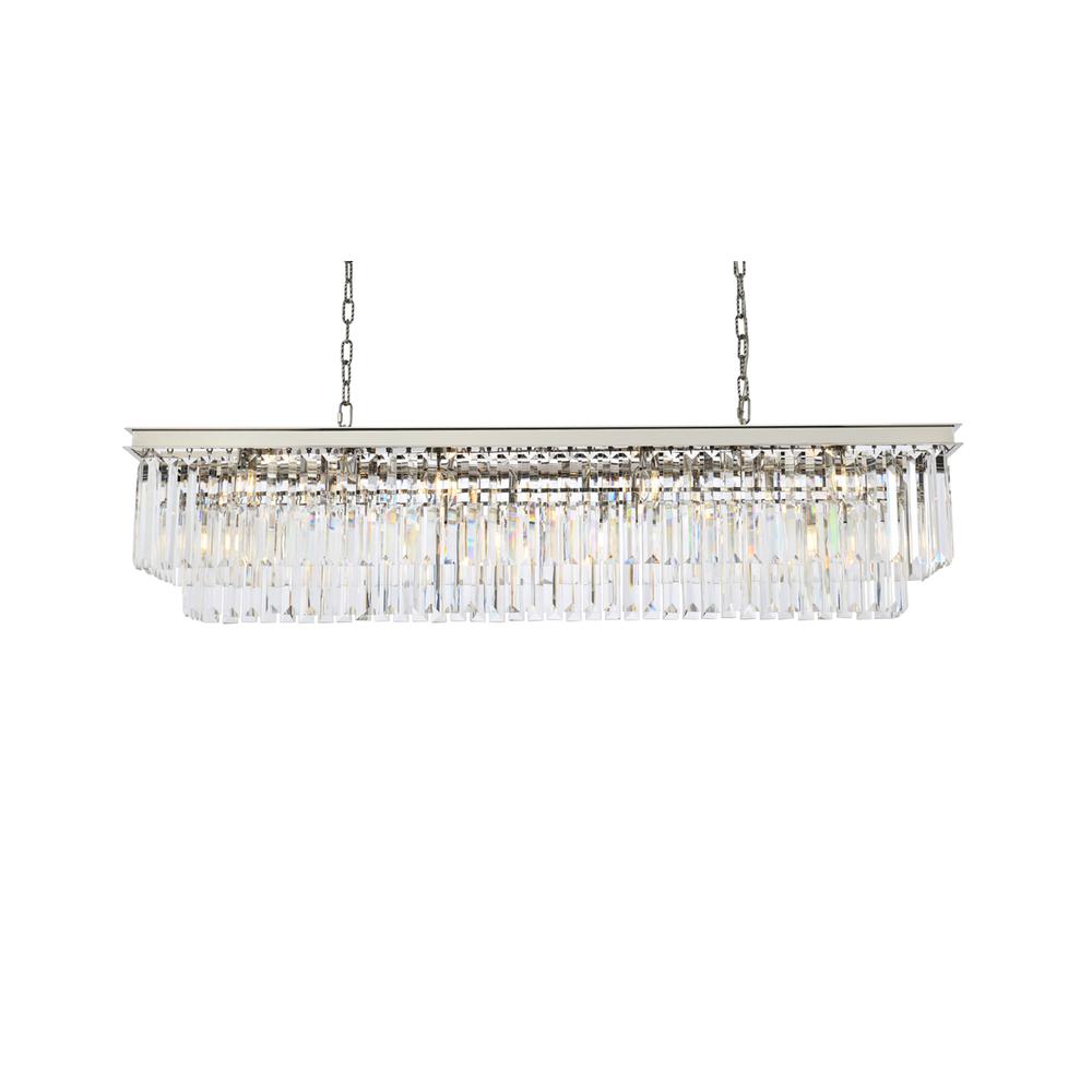 Sydney 12 light polished nickel Chandelier Clear Royal Cut Crystal. Picture 2