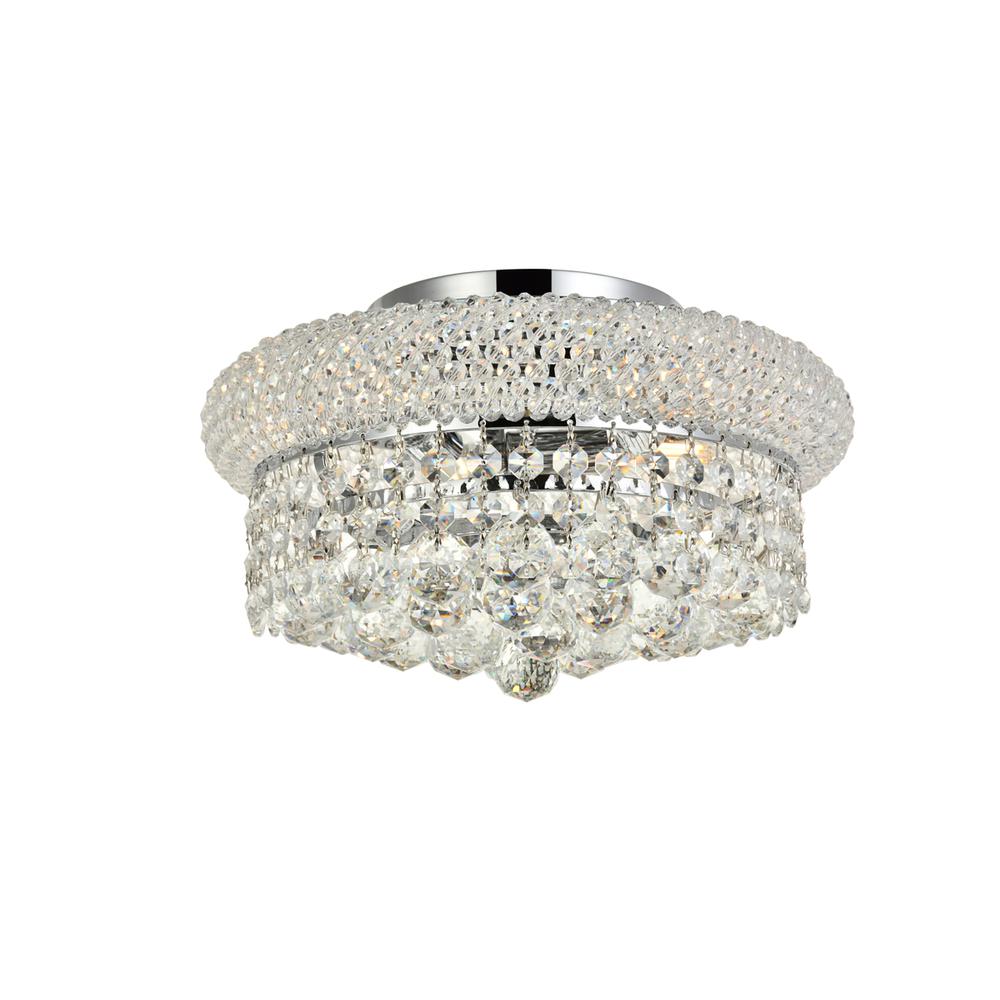 Primo 4 light Chrome Flush Mount Clear Royal Cut Crystal. Picture 5