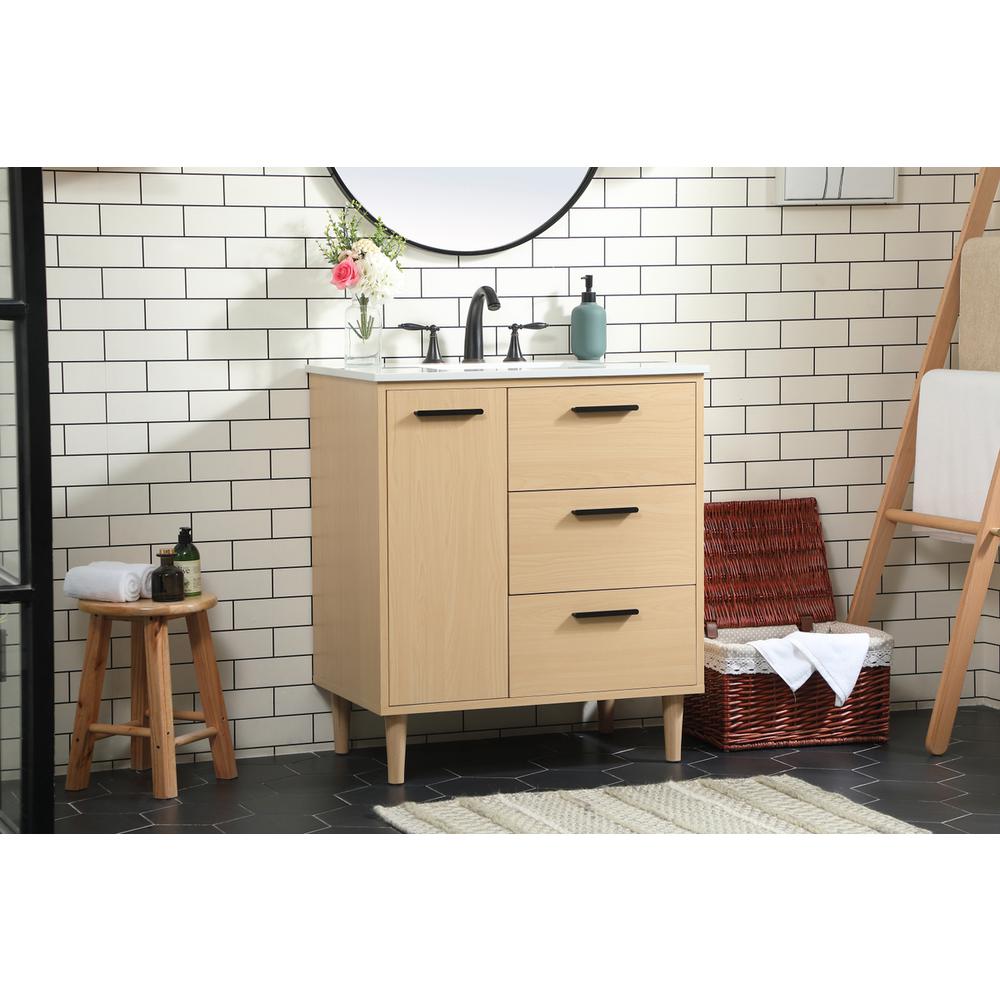 30 inch bathroom vanity in Maple. Picture 2