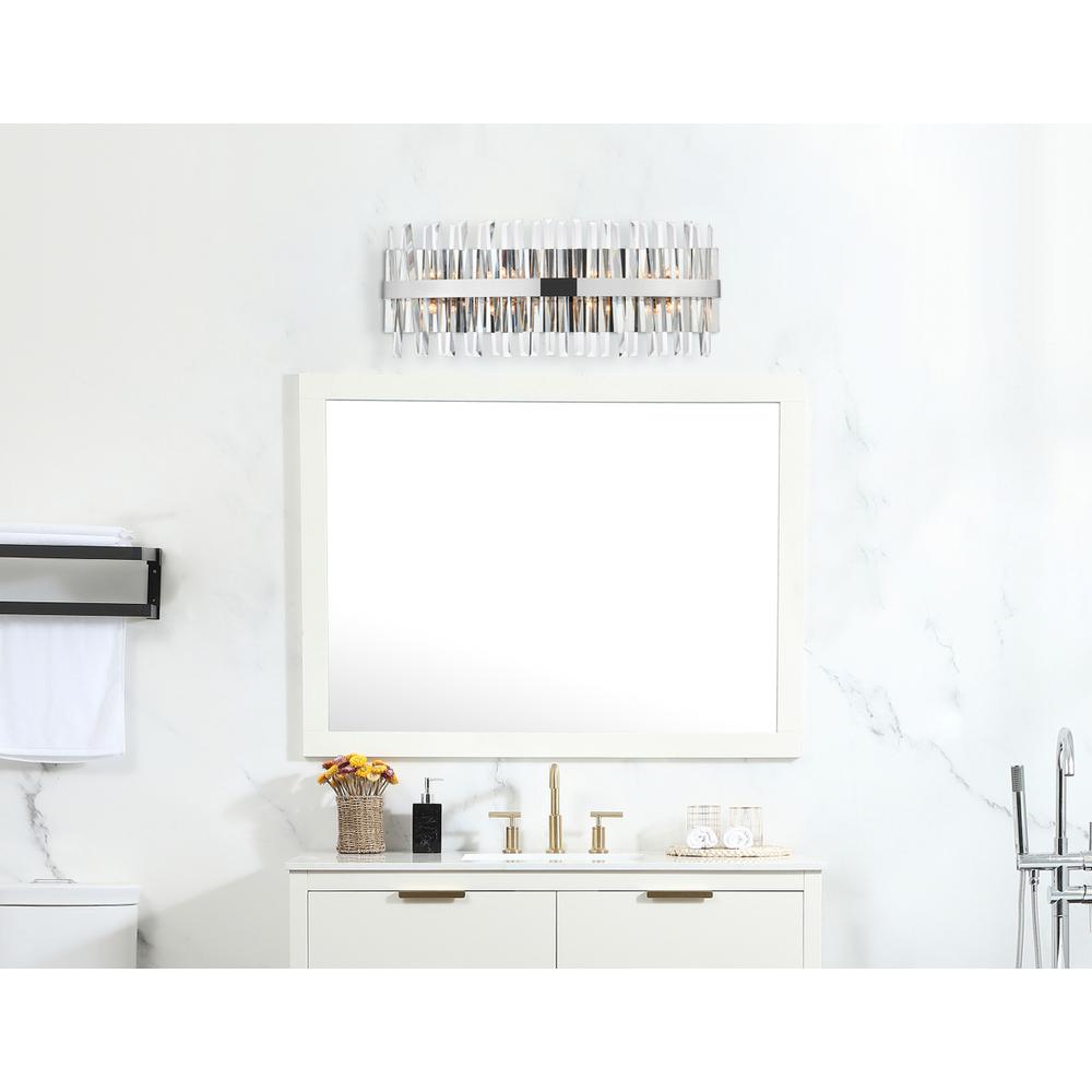 Serephina 30 inch crystal bath sconce in chrome. Picture 6
