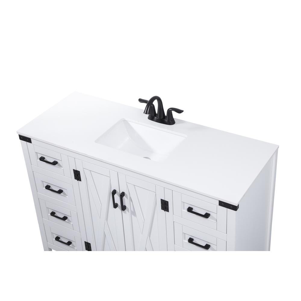 48 inch Single bathroom vanity in white. Picture 10