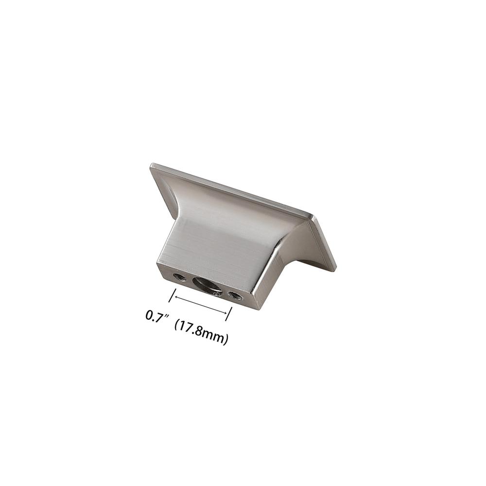 Perry 2" Brushed Nickel Rectangle Knob Multipack (Set of 10). Picture 4