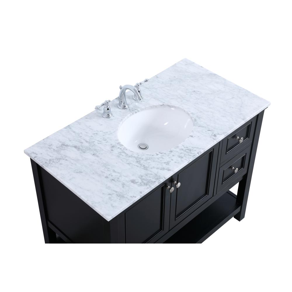 42 in. Single bathroom vanity set in Black. Picture 13