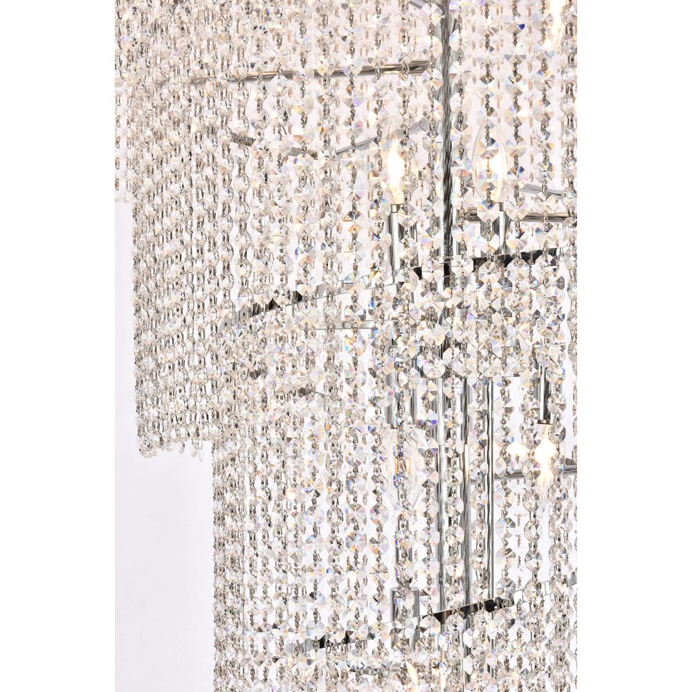 Spiral 32 light Chrome Chandelier Clear Royal Cut Crystal. Picture 3