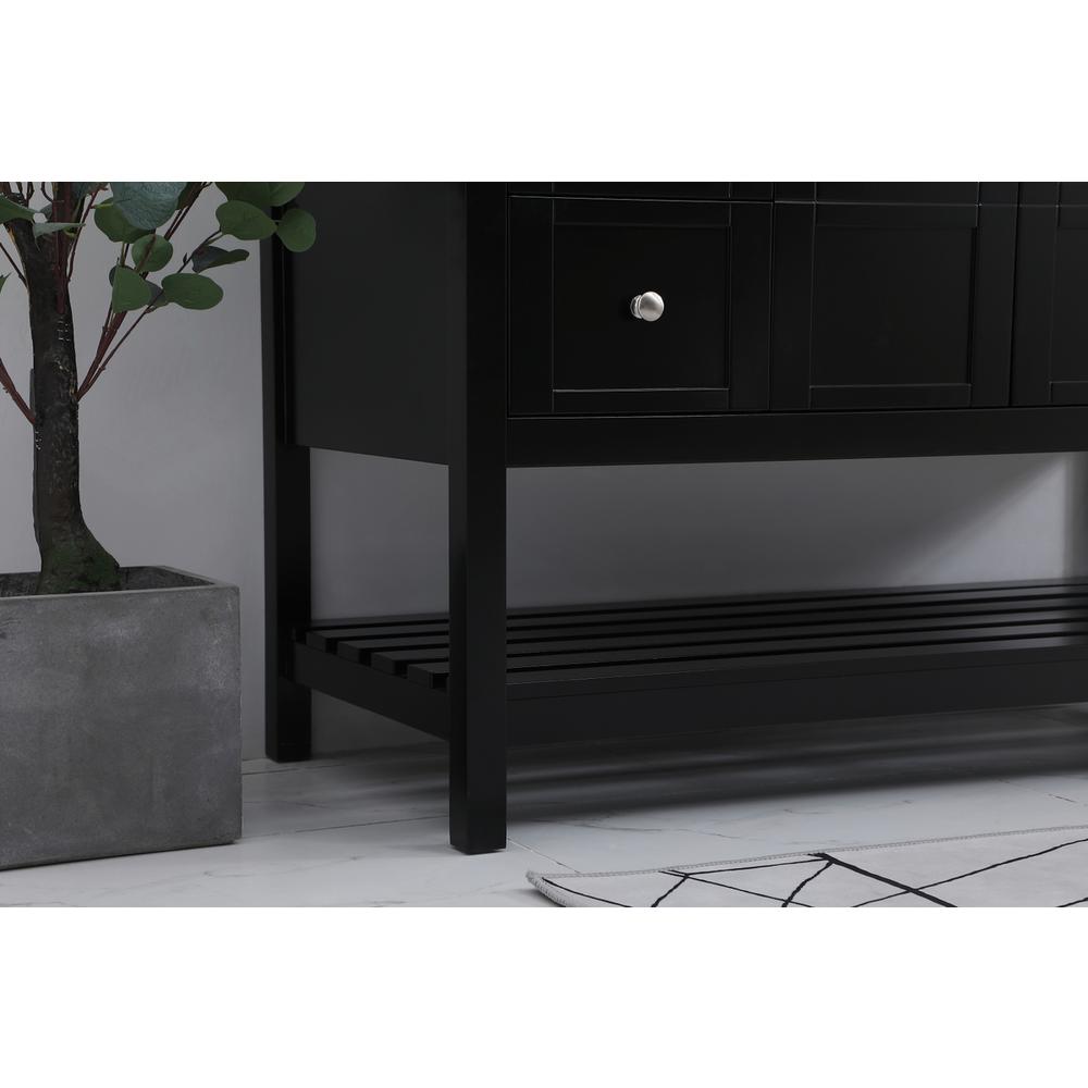 48 inch Single Bathroom Vanity in Black with Backsplash. Picture 6