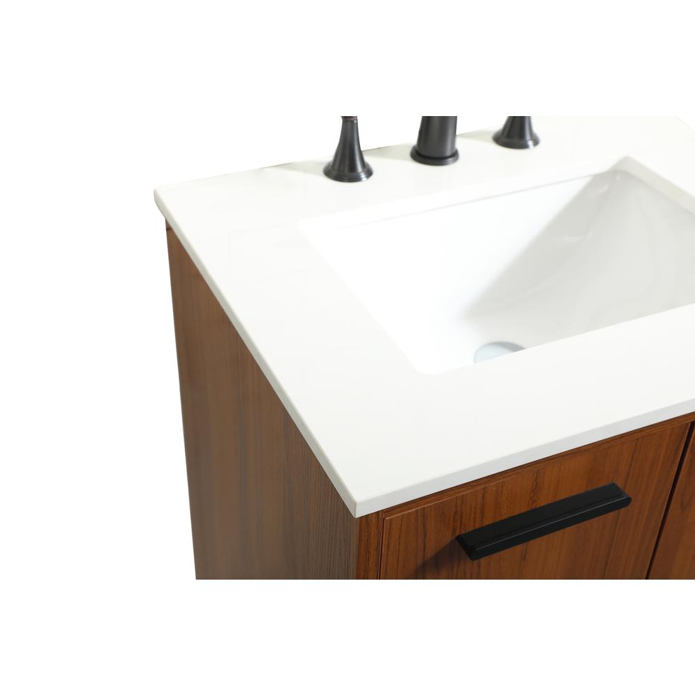 24 inch bathroom vanity in Teak. Picture 11