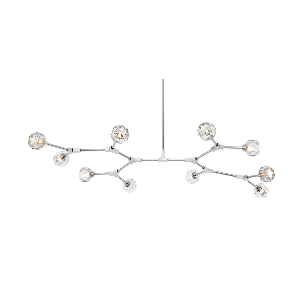 Zayne 10 Light Pendant in Chrome. Picture 2