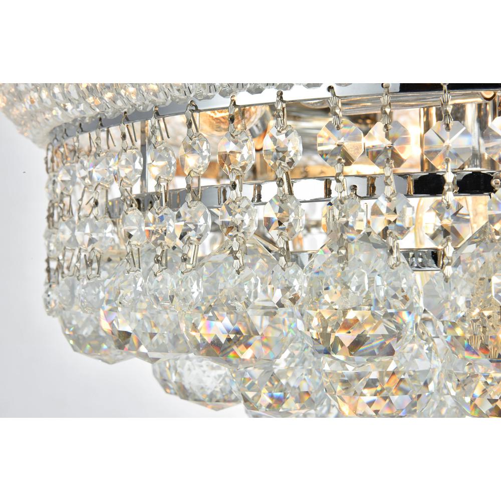 Primo 8 light Chrome Flush Mount Clear Royal Cut Crystal. Picture 4