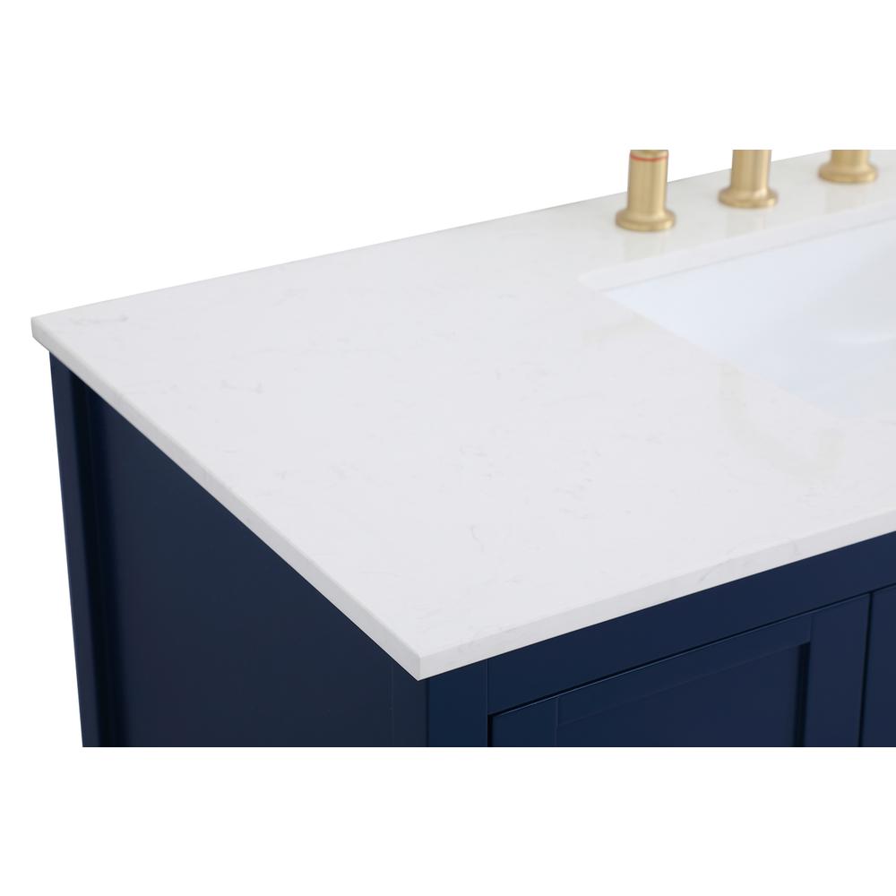 48 inch Single Bathroom Vanity in Blue. Picture 10