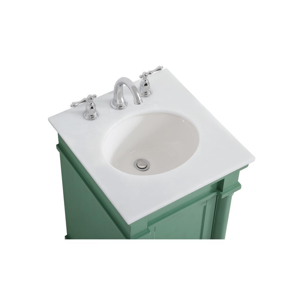 18.5 inch Single Bathroom vanity in vintage mint. Picture 10