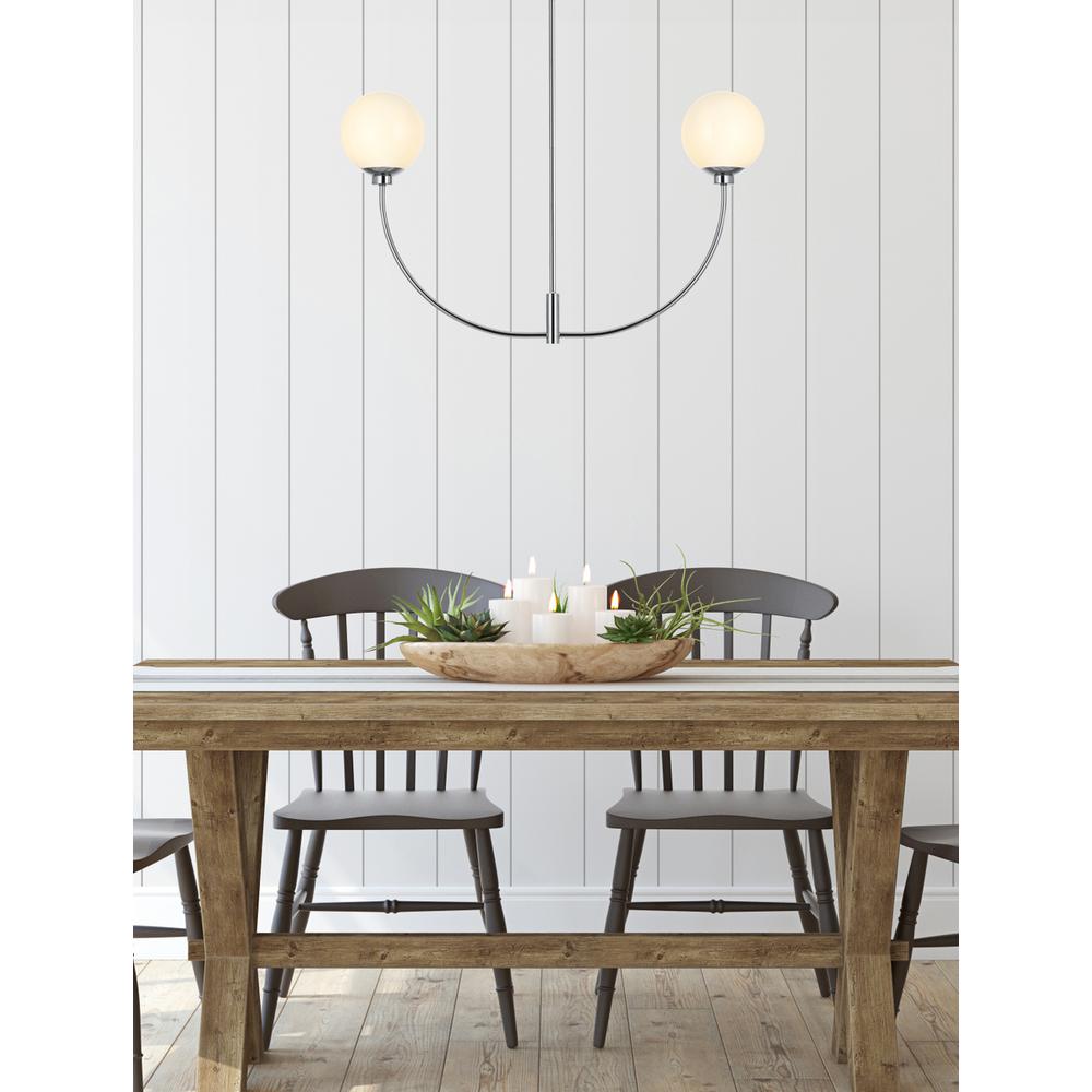Nyomi 36 inch chandelier in Chrome. Picture 8