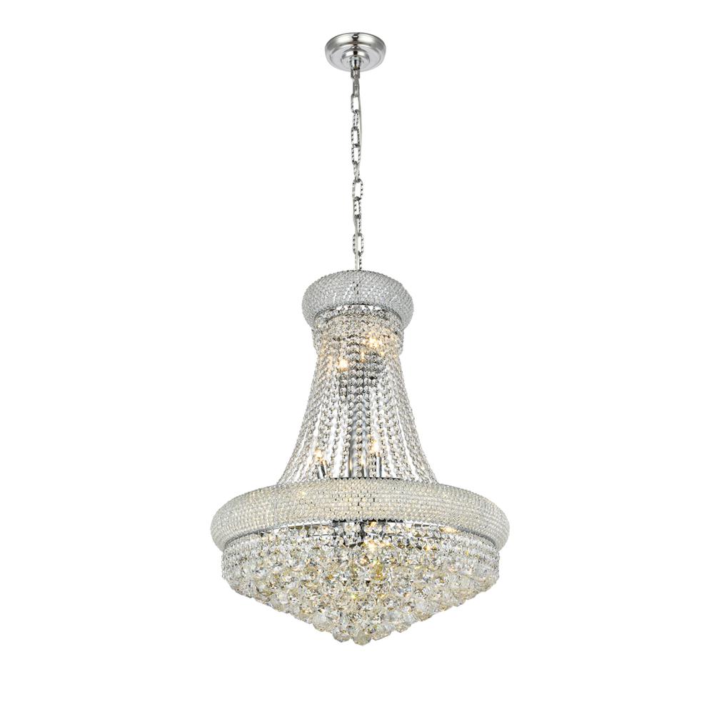 Primo 14 light Chrome Chandelier Clear Royal Cut Crystal. Picture 6
