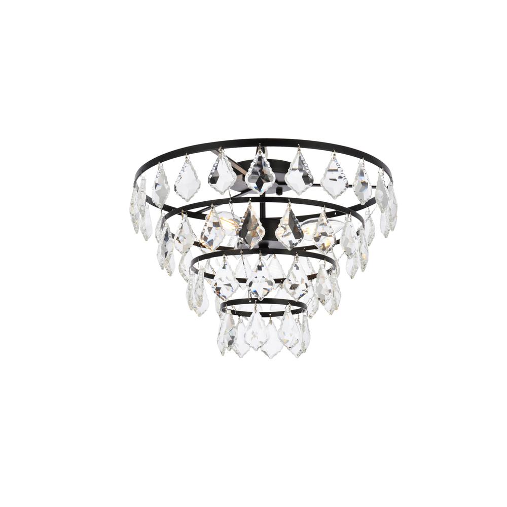 Ella 16 inch flush mount in black. Picture 2