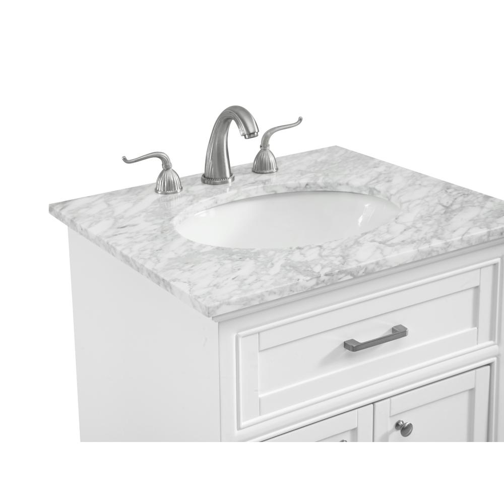 24 In. Single Bathroom Vanity Set In White. Picture 5