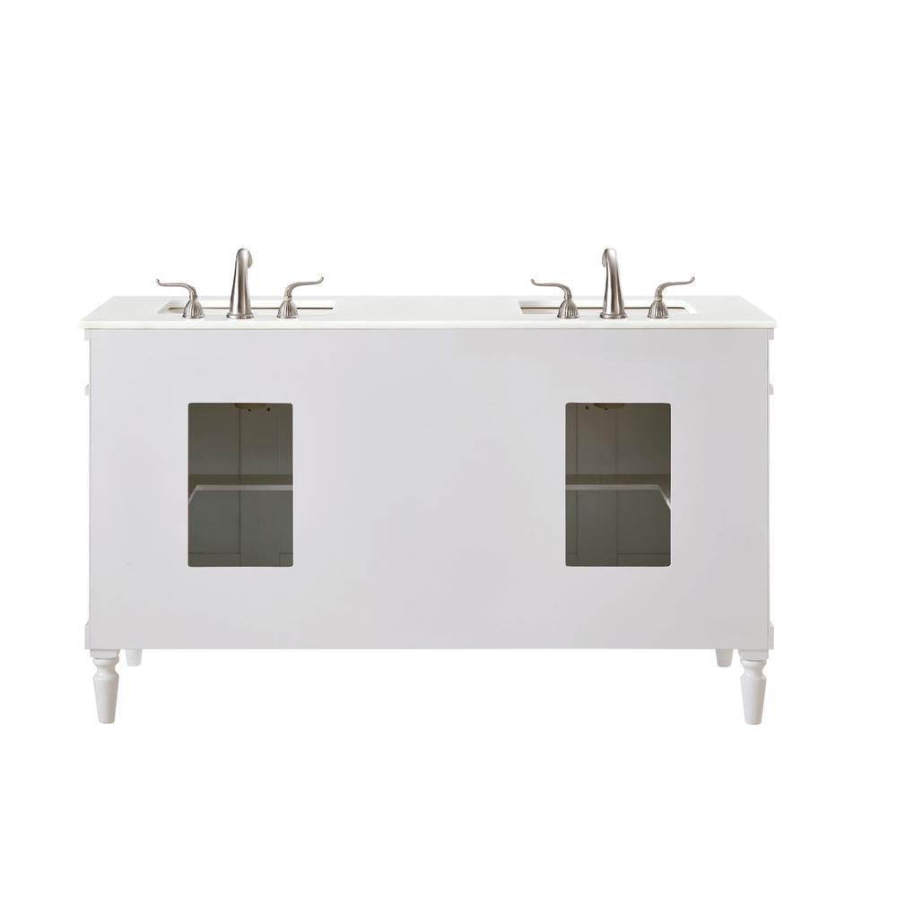 60 inch Single Bathroom vanity in Antique White. Picture 8