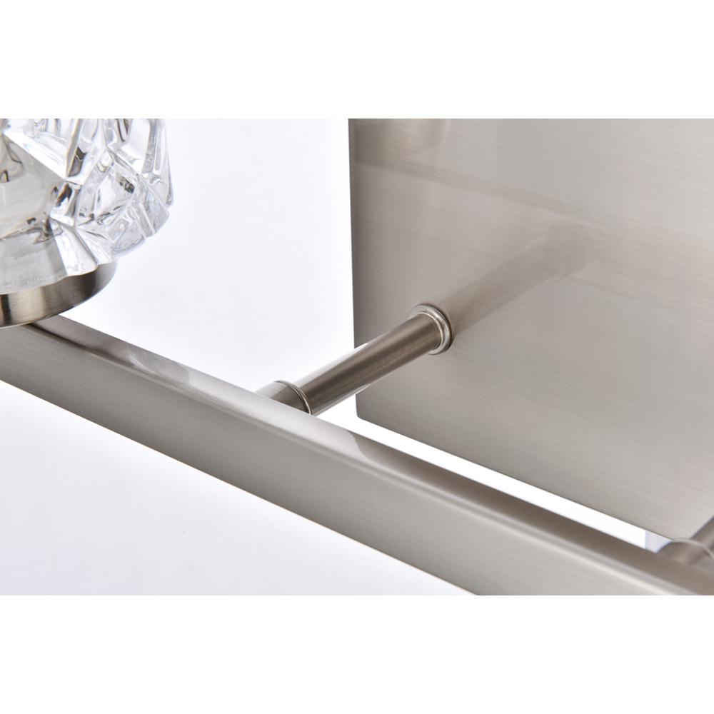 Cassie 2 lights bath sconce in satin nickel with clear shade. Picture 5