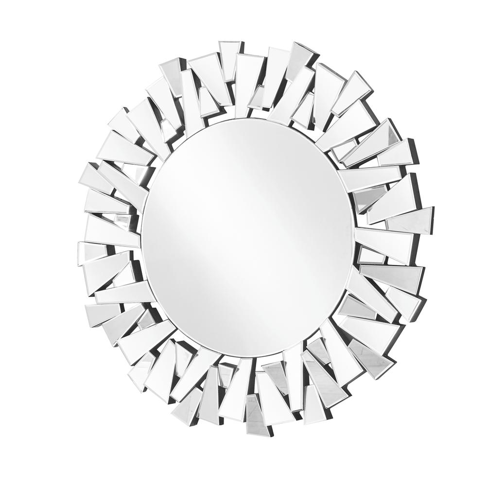 Sparkle 31.5 in. Contemporary Round Mirror in Clear. Picture 1