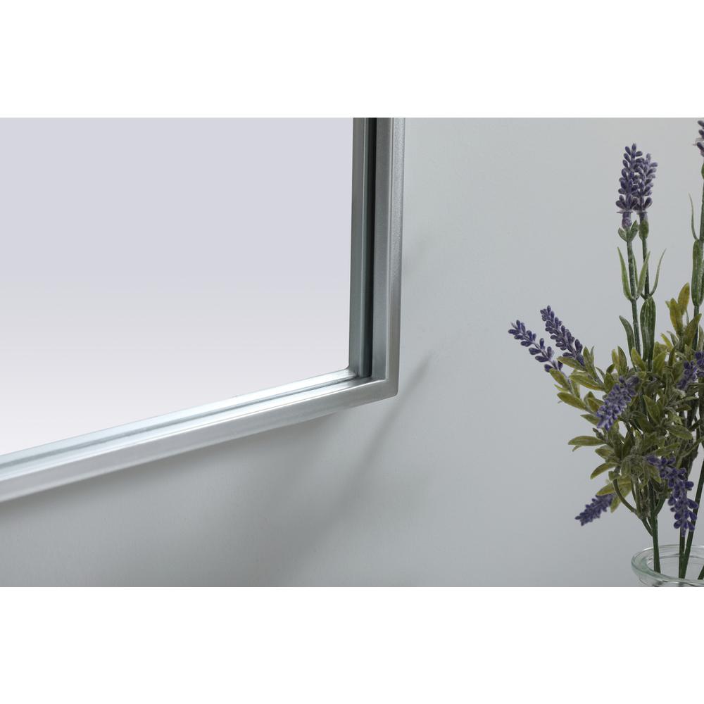 Metal Frame Arch Mirror 22x36 Inch in Silver. Picture 6