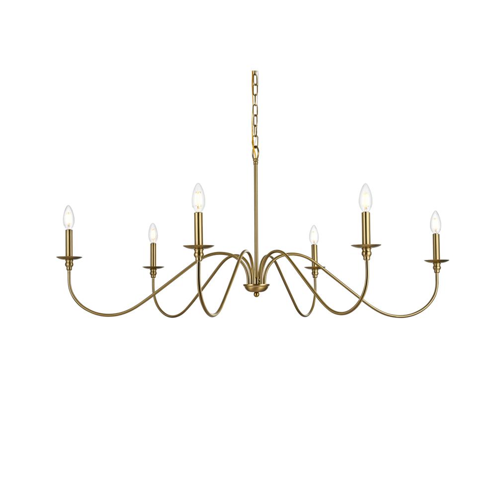 Rohan 48 inch chandelier in Satin Gold. Picture 2