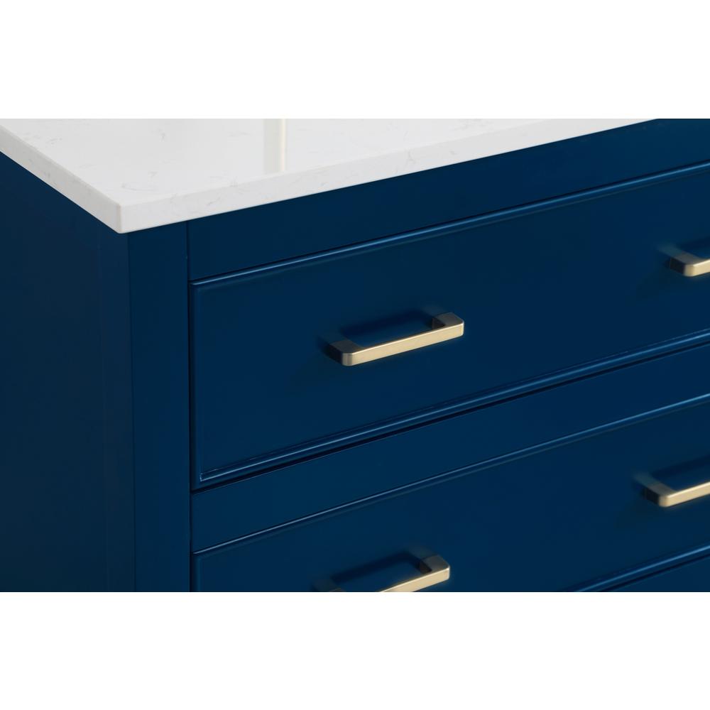 30 inch Single Bathroom Vanity in Blue. Picture 10