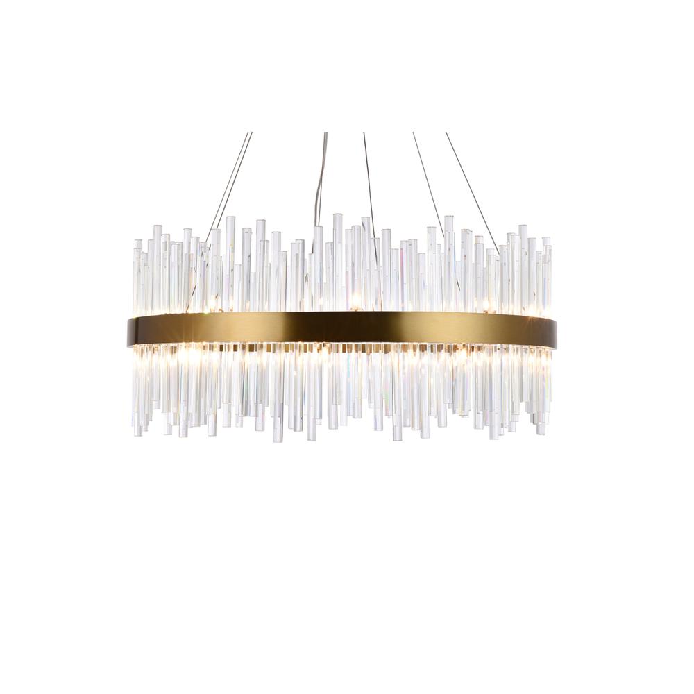 Dallas 18 light Gold Chandelier Clear Royal Cut Crystal. Picture 2