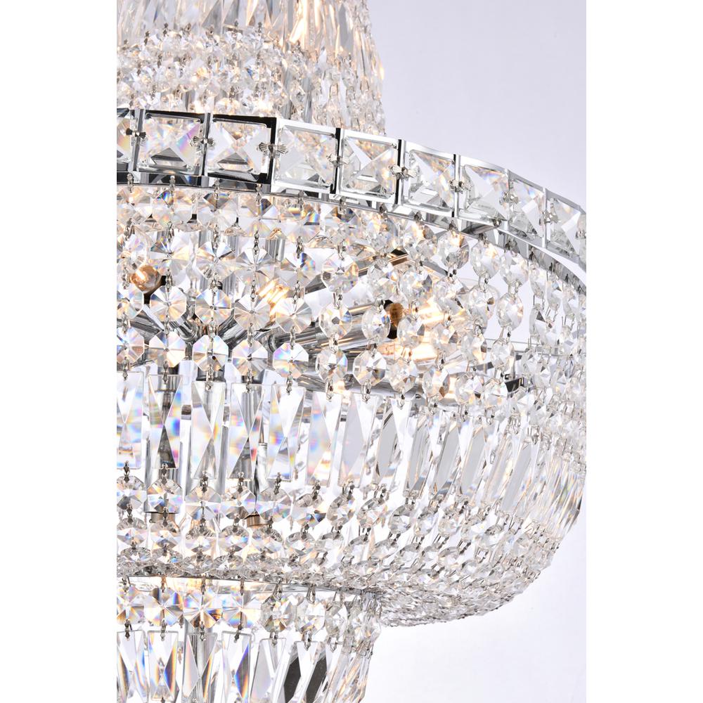 Tranquil 22 light Chrome Chandelier Clear Royal Cut Crystal. Picture 5