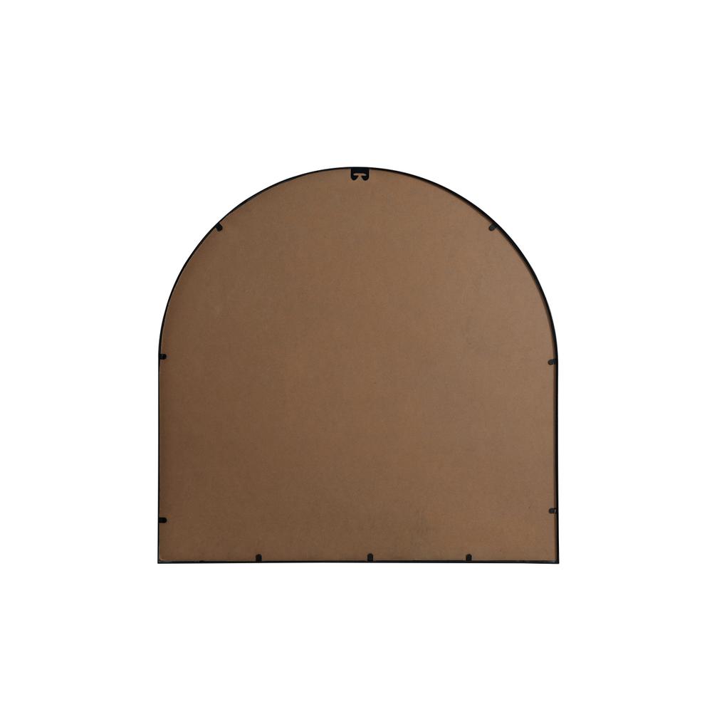 Metal Frame Arch Mirror 36x36 Inch in Black. Picture 8