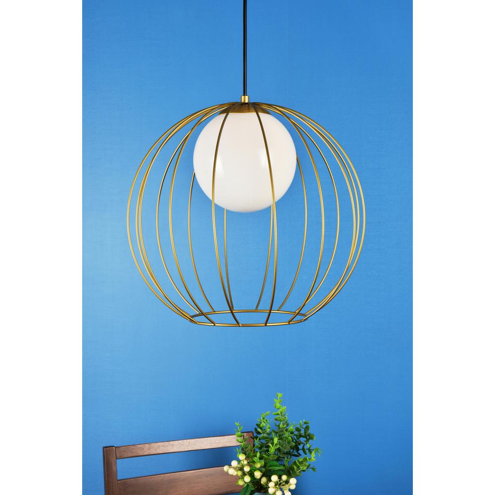 Wetzel 1 light brass pendant. Picture 8
