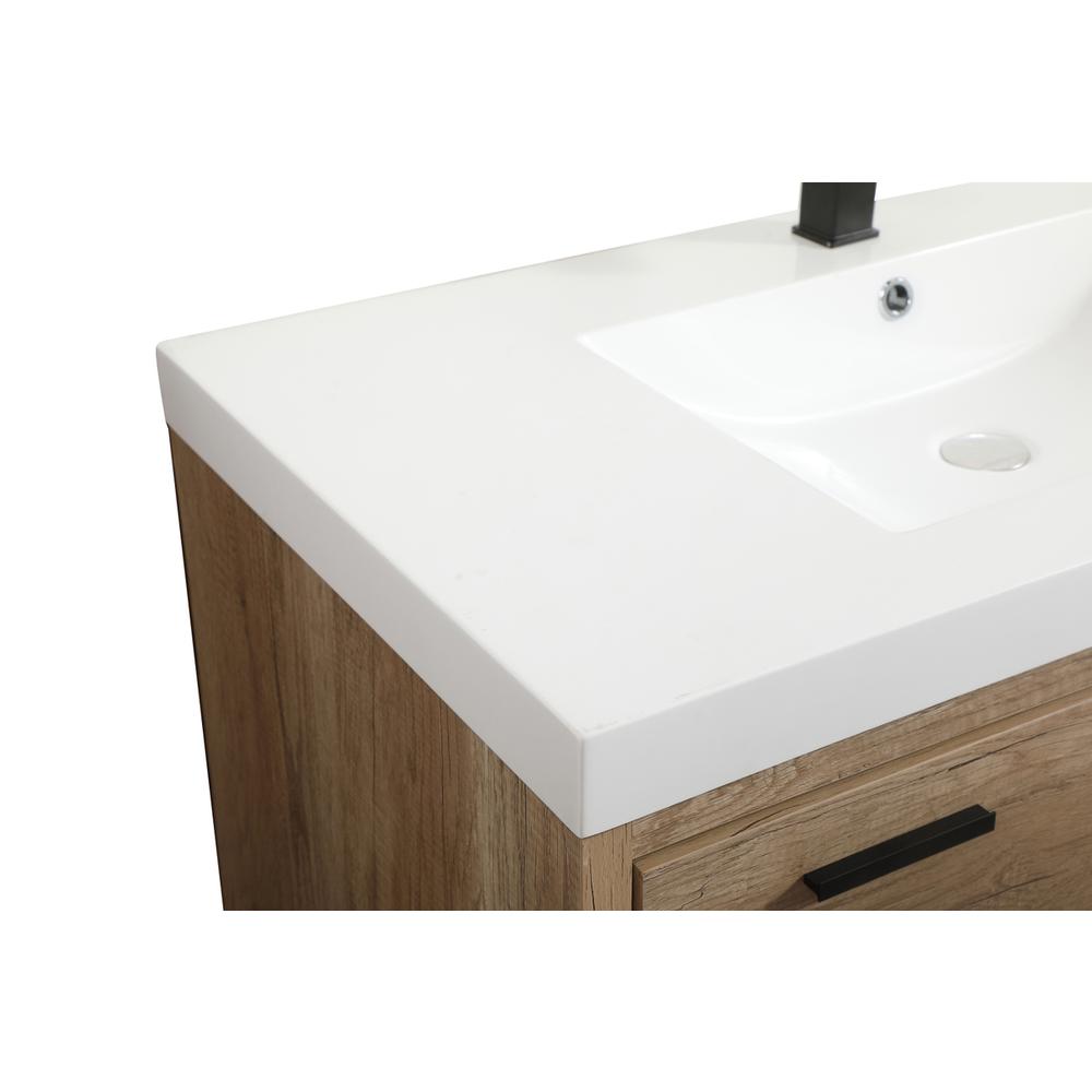 42 inch Single bathroom vanity in natural oak. Picture 11