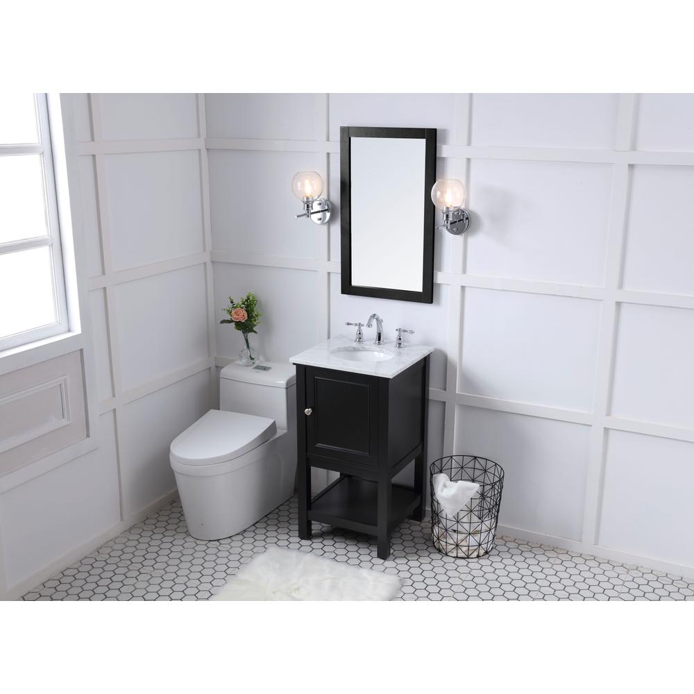 19 in. Single bathroom vanity set in Black. Picture 9