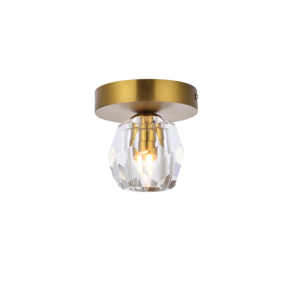 Eren 1 light gold flush mount. Picture 1